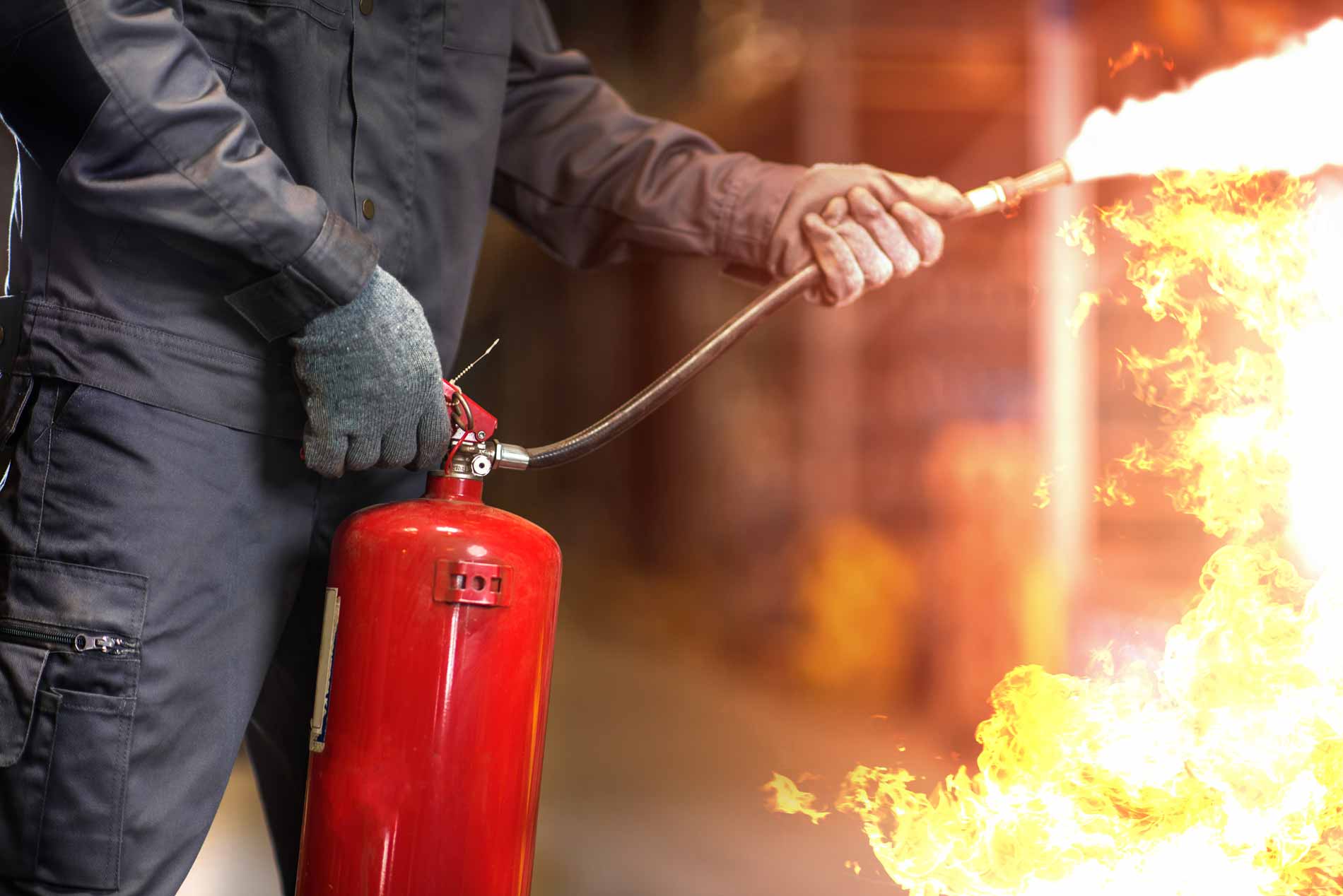 Using Fire Extinguisher